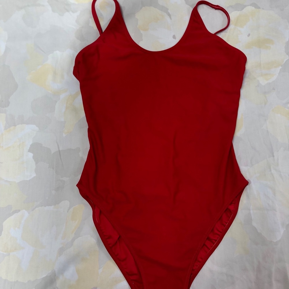 Red One piece swimsuit